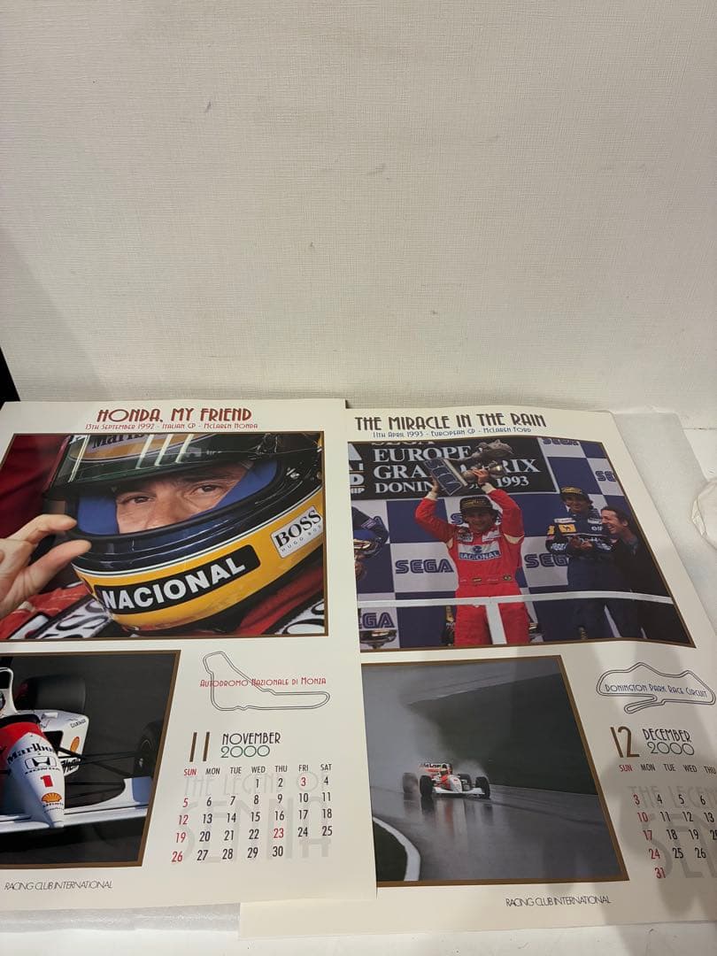 アイルトン・セナ 特別カレンダー 2000 額付き