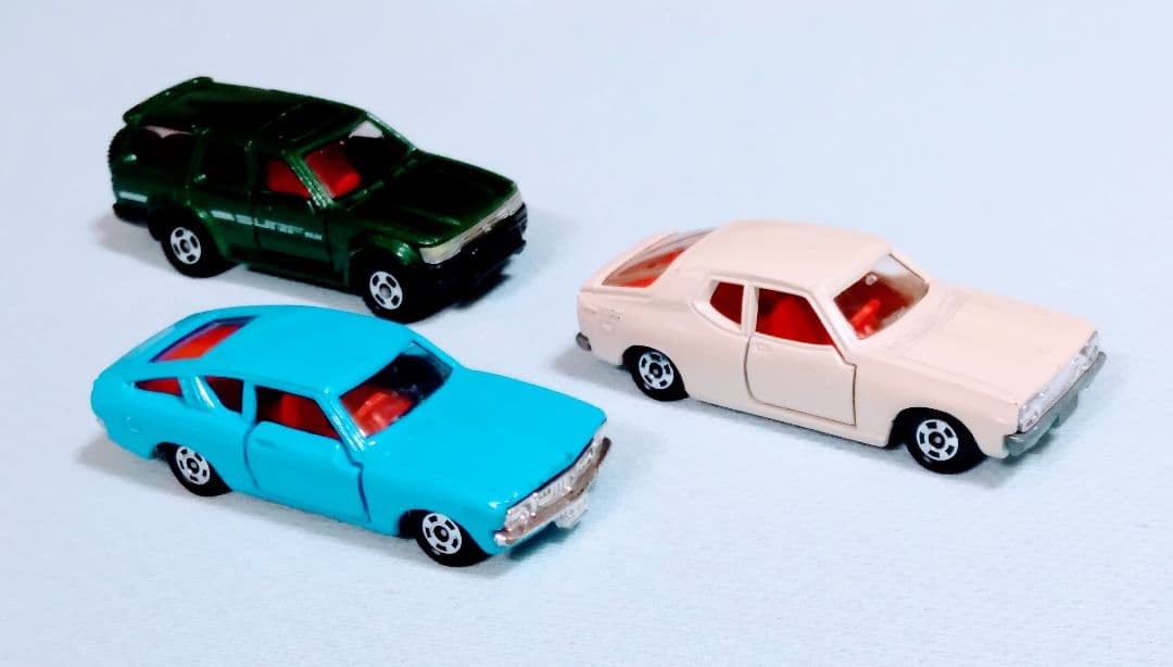 トミカ、ストラトス・ポルシェ・ミウラ・CSL・セリカ・サニー・チェリー・全10台