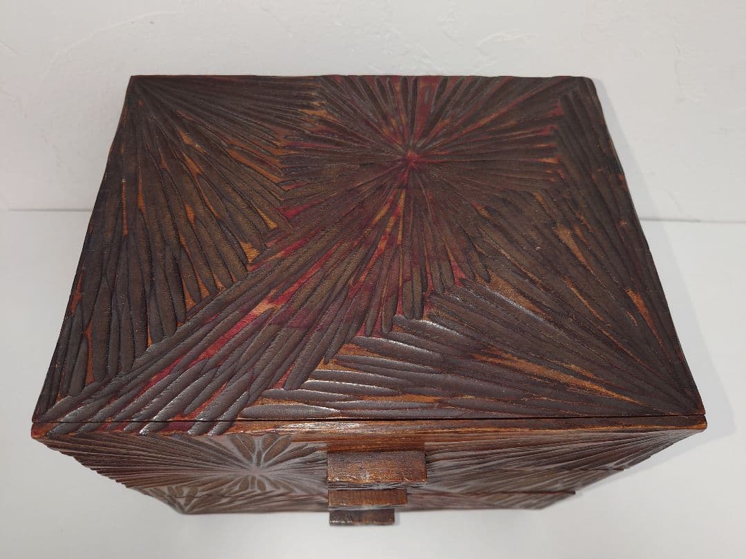 木製 3段 小物入れ 三段引出し 昭和レトロ 民芸 アンティーク 民藝 工芸