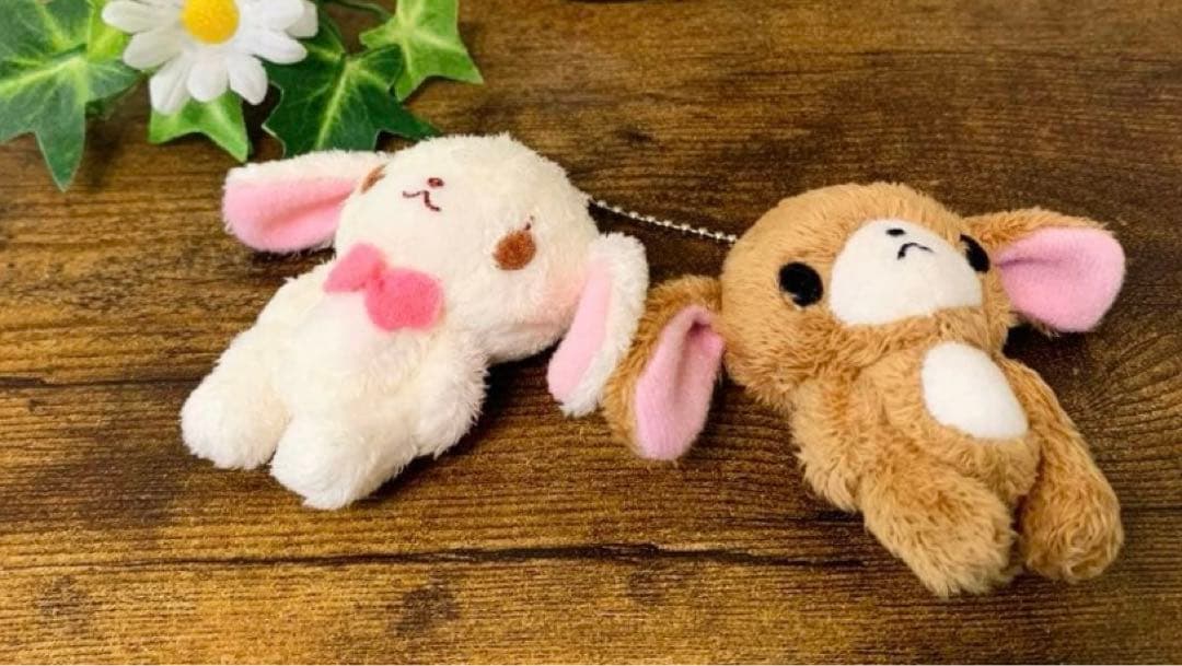 ★希少レア★ シュガーバニーズ　ペアマスコット　ぬいぐるみ　ボールチェーン　初期