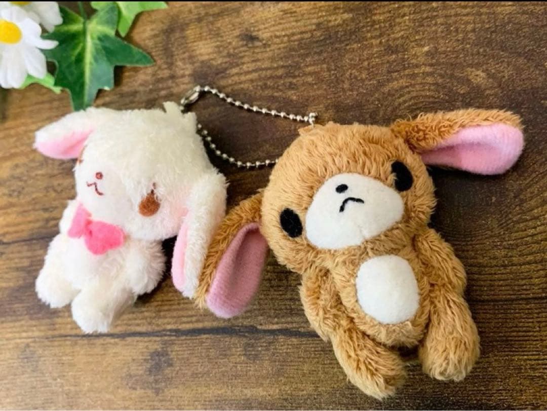 ★希少レア★ シュガーバニーズ　ペアマスコット　ぬいぐるみ　ボールチェーン　初期