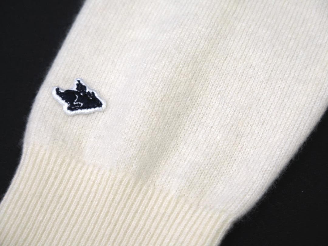 訳あり●パーリーゲイツ●フライングラビット　ピュアカシミヤクルーネックセータ　L