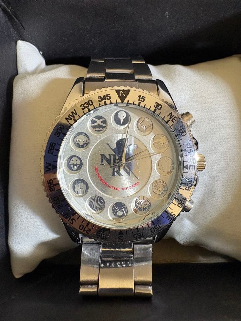 エヴァンゲリオン クロノグラフ 腕時計 シルバー