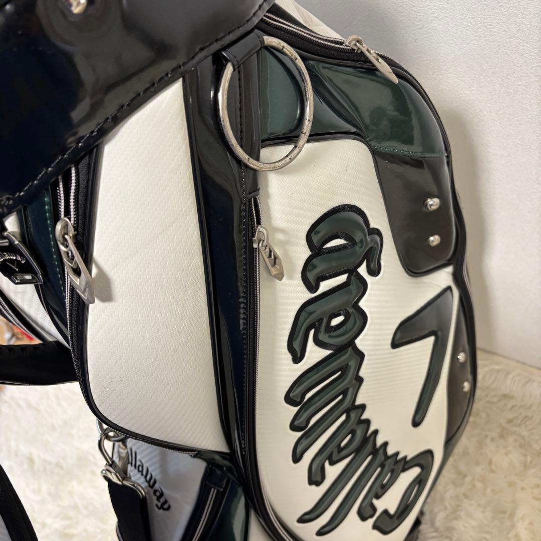 Callaway キャロウェイ キャディバッグ ホワイト×グリーン 9型 ゴルフ