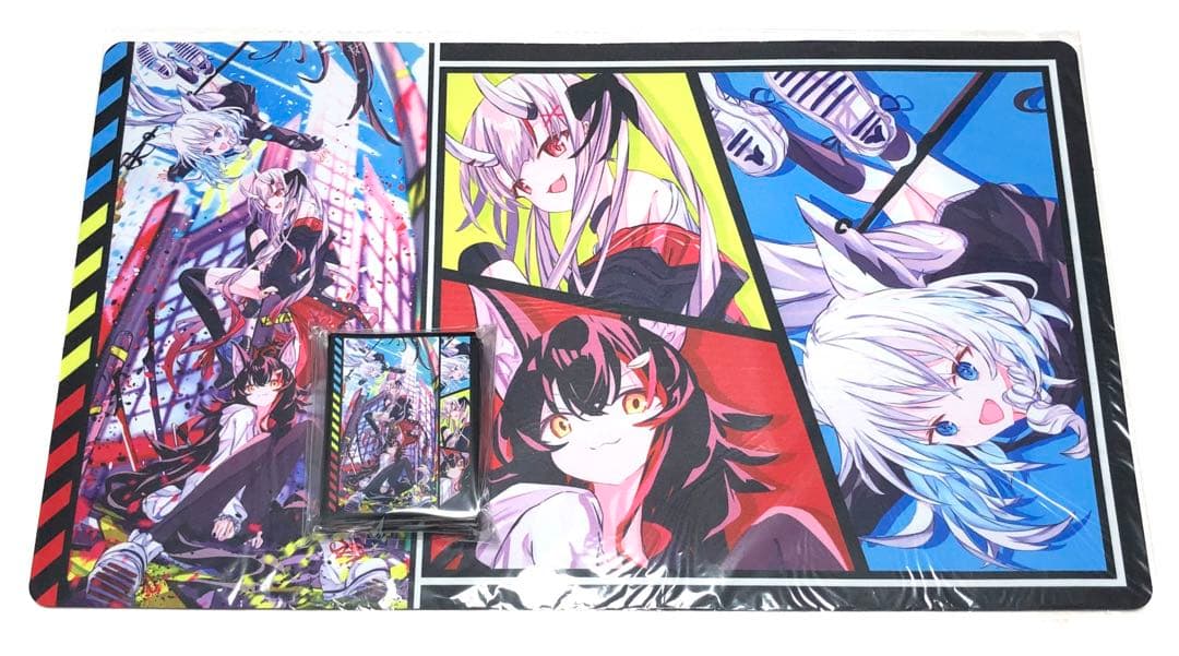 ホロライブ 百鬼あやめ 白上フブキ 大神ミオ スリーブ プレイマット セット z