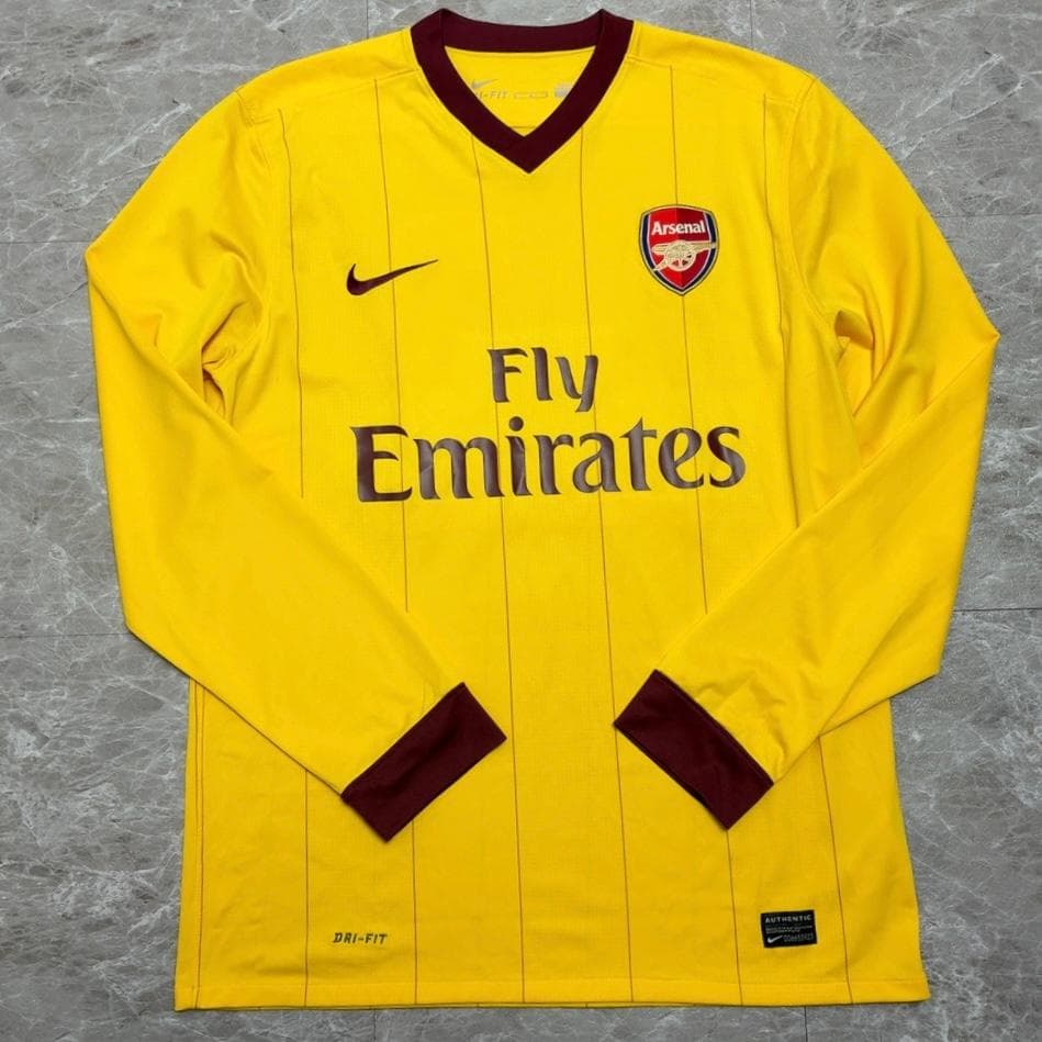 アーセナル 長袖ユニフォーム 10/11 アウェイ Fly Emirates M