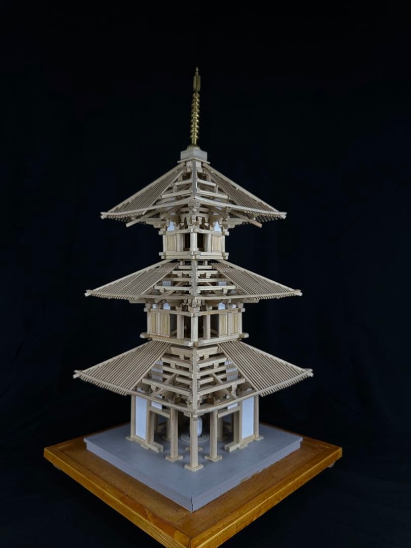 法起寺　神社　建築模型　1/50