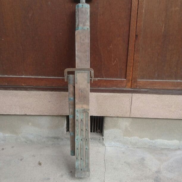 激レア品 明治三拾五年 古民具 消防器具 消火用 手動 木製ポンプ 古物