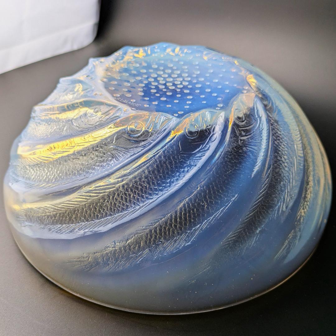 マッチーさま　深淵なるオパルセント ラリック本人作品 ポワソン 大鉢24cm 魚