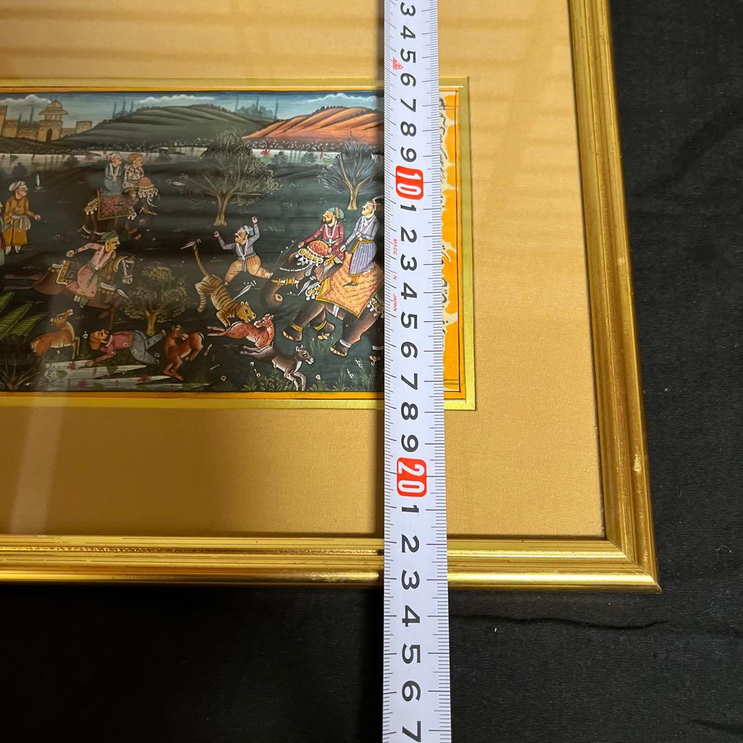 高級インド　2点セット　ミニアチュール　細密画