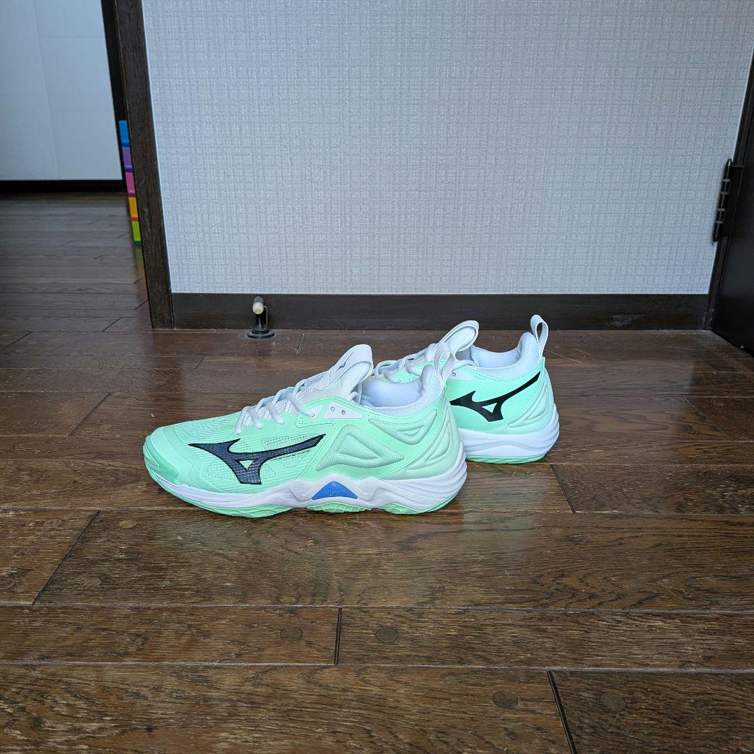 【未使用】ミズノ　ウェーブ　モメンタム3 グリーン☓ブラック☓ブルー　27