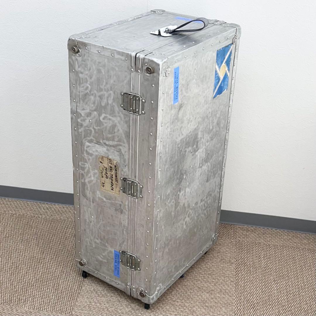 【希少レア】70年代 大型ジュラルミンケース 内張り新品 おしゃれ ヴィンテージ