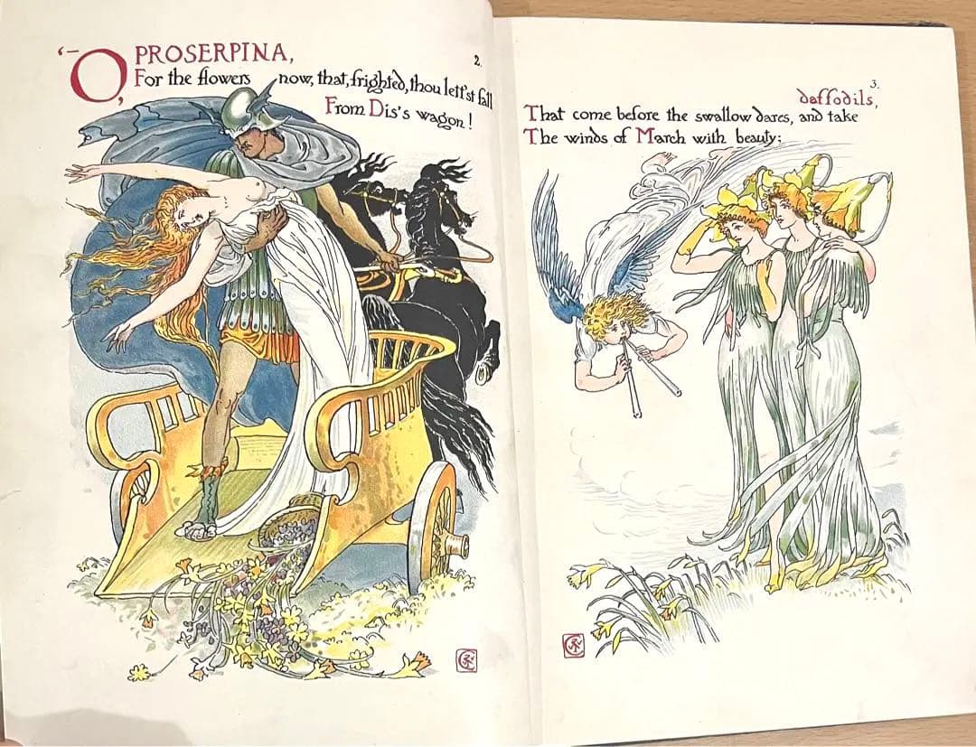 No.201激レア 超希少 アンティーク 古書 洋書 絵本ウォルター・クレイン