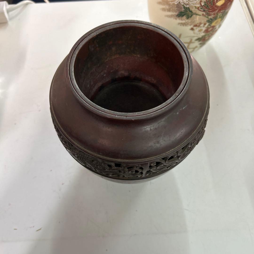 挘雲？　銅製　香炉