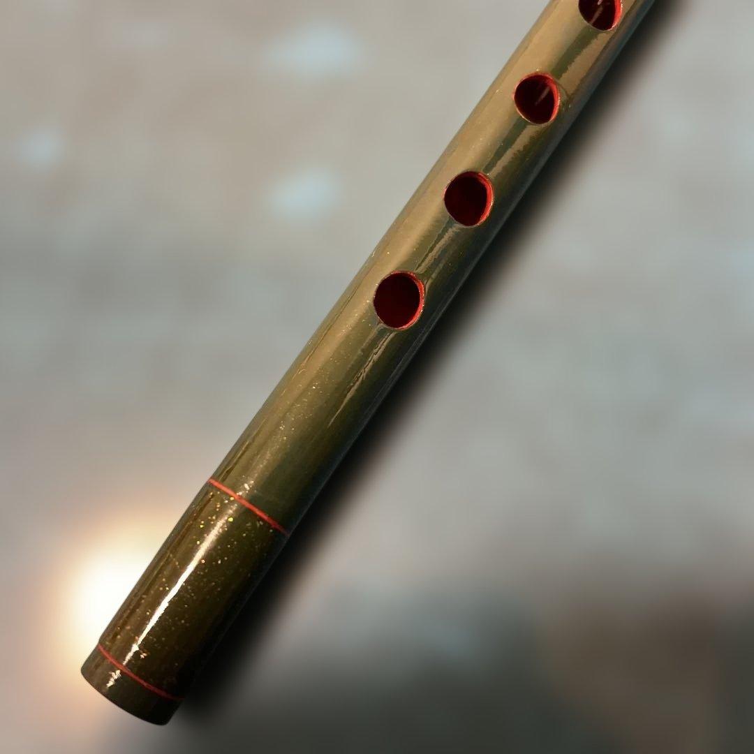 【値下げ】篠笛　竹製　緑色