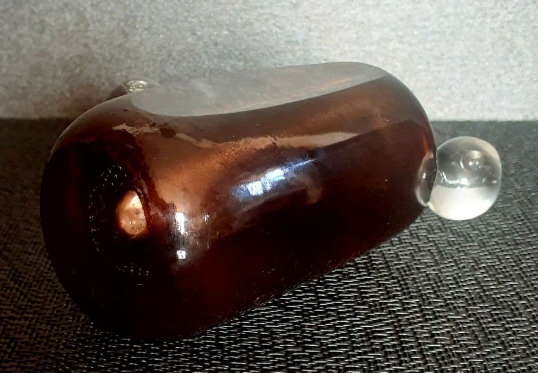 人気ガラス作家【斉藤ゆう】作【個展出品作品】一輪挿し　花入れ　花生け　オブジェ