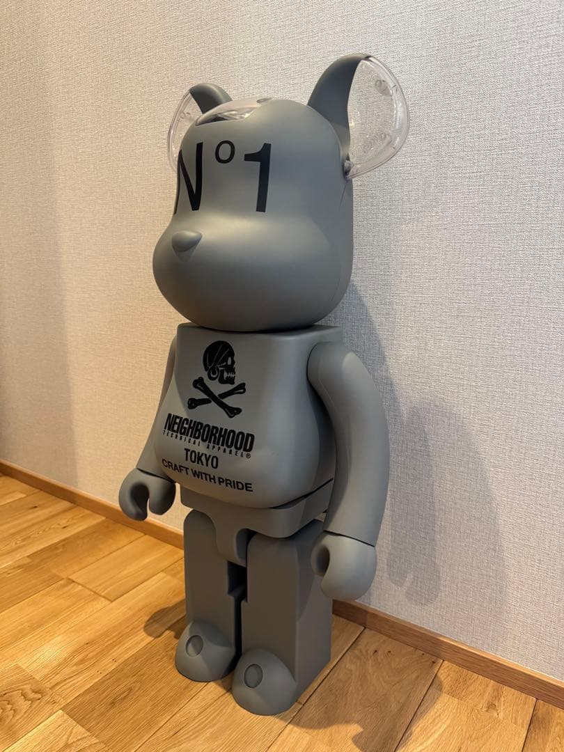【新品未使用】BE@RBRICK NEIGHBORHOOD GRAY 1000％