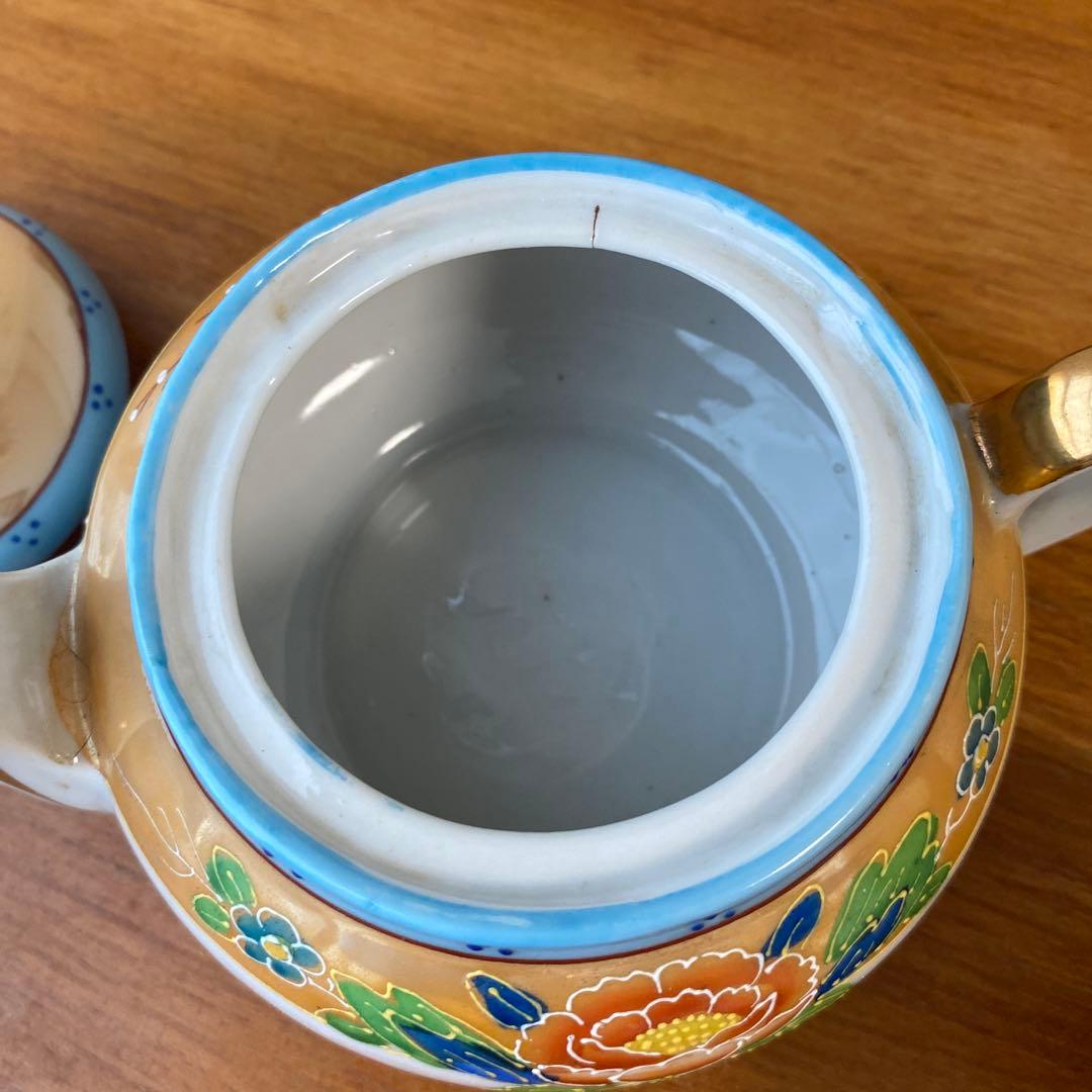 オールドジャパン　英国里帰り　ラスター彩　盛り上げ　チルドレンズ　ティーセット