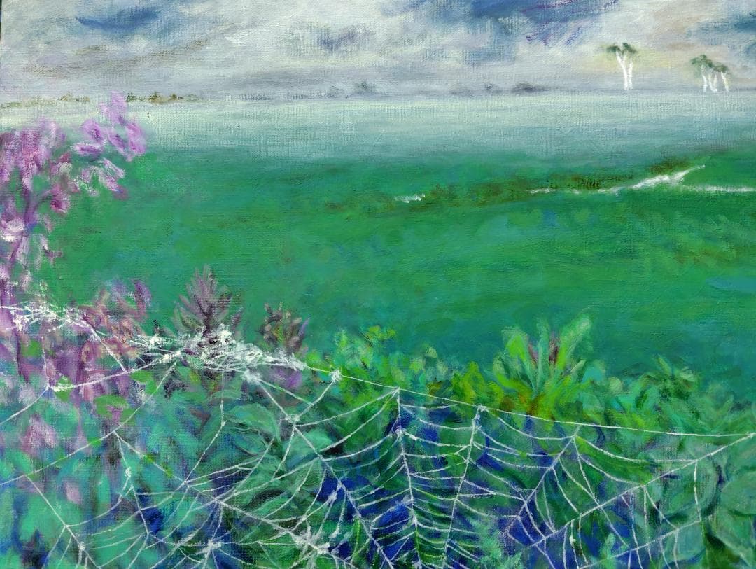 「梅雨明け」2008 F20 絵画 油絵 油彩画 アート 風景画 尾瀬ヶ原