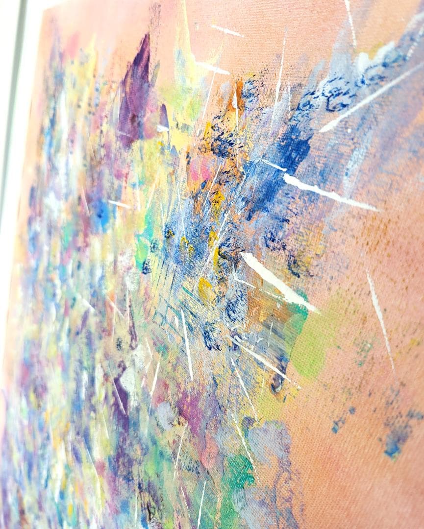 香水 / 抽象画 77×56㎝ B2 額縁セット 原画1点のみ モダンアート