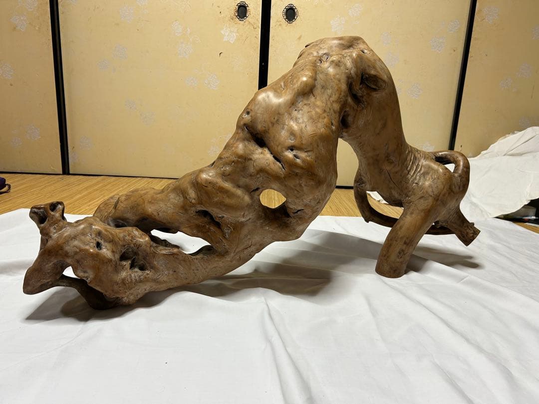 流木 アート作品 約1m置物 インテリア　木の根