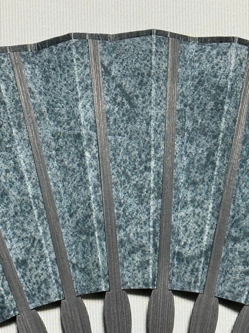 扇子　33cm 十松屋福井扇舗　波濤日輪図　負修羅扇　桐箱　仕舞扇　能楽　着物