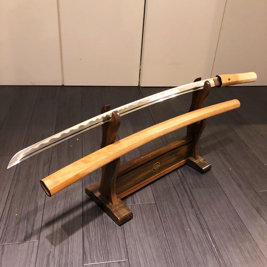 最高級模造刀 濃州関工　白鞘 太刀　樋入り刀身　居合刀 太刀　重みあり