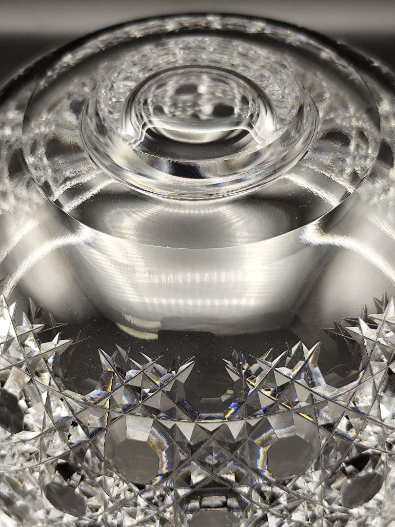 超希少品☆カガミクリスタル 大鉢 八角籠目紋（切子、江戸切子、薩摩切子）