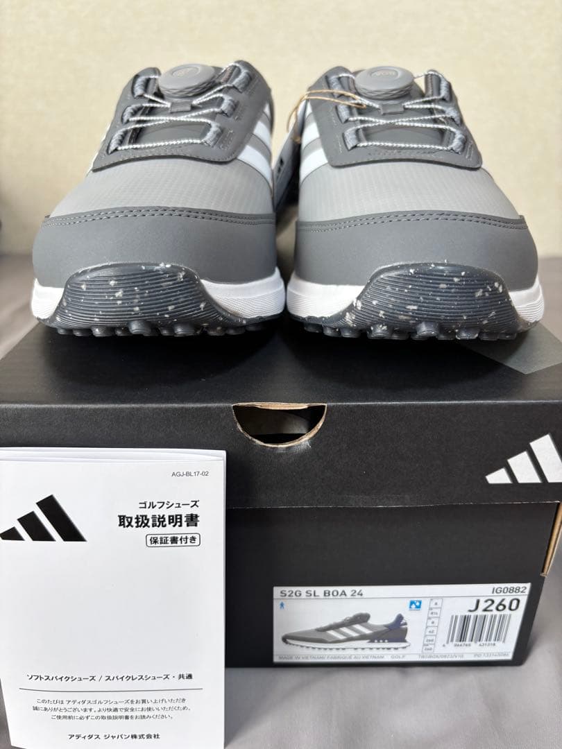 シューズ(男性用) adidas S2G SPIKELESS BOA 24 WIDE GOLF