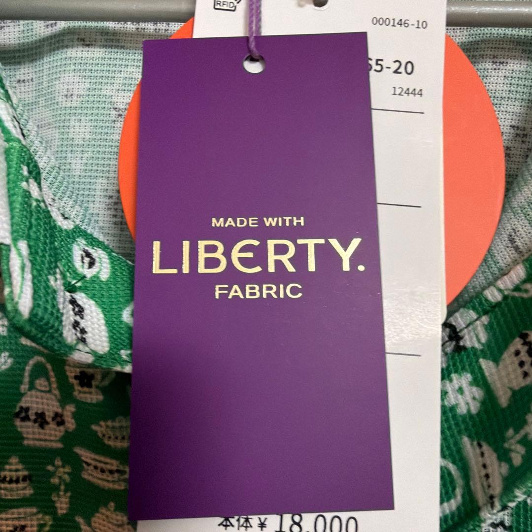 LIBERTY ティーポット柄 ポロシャツ