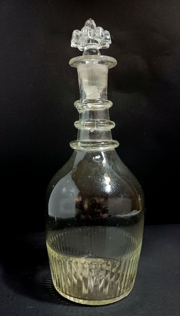 【希少】江戸ガラス デキャンタ 木箱付き アンティーク 時代ガラス