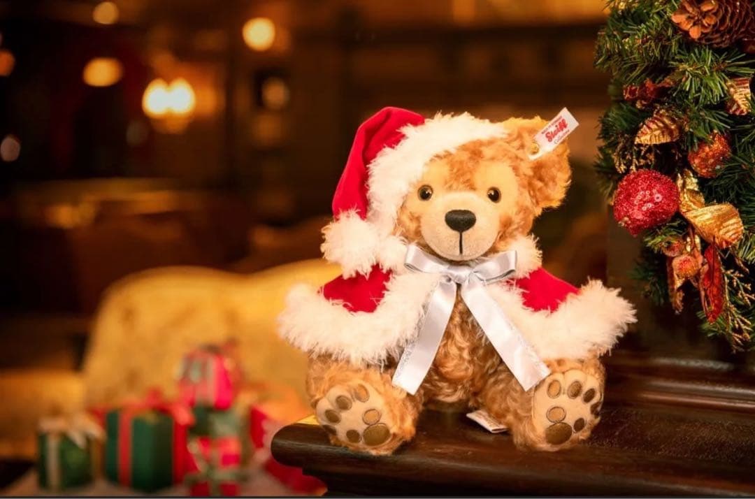 シュタイフ　ディズニーシー ダッフルバッグ　テディベア　ダッフィー クリスマス