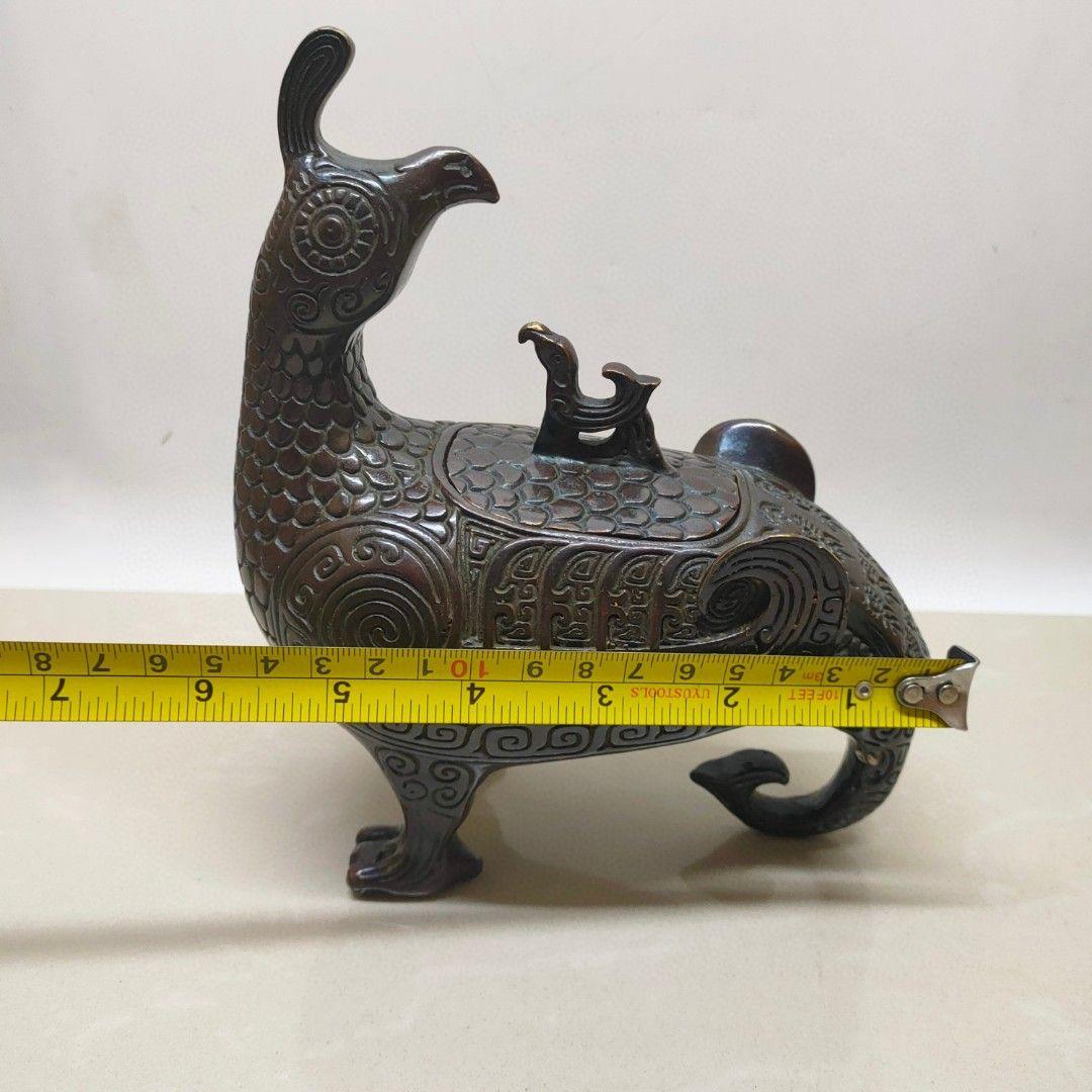 銅器 鳥尊 酒器 装飾品 現代工芸品美術品 置物