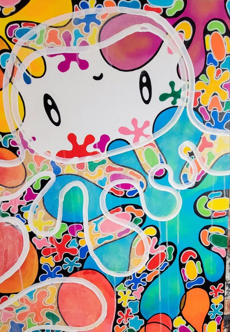 ★鈴木哲也★S100(1620×1620mm)アクリル原画★送料無料#124