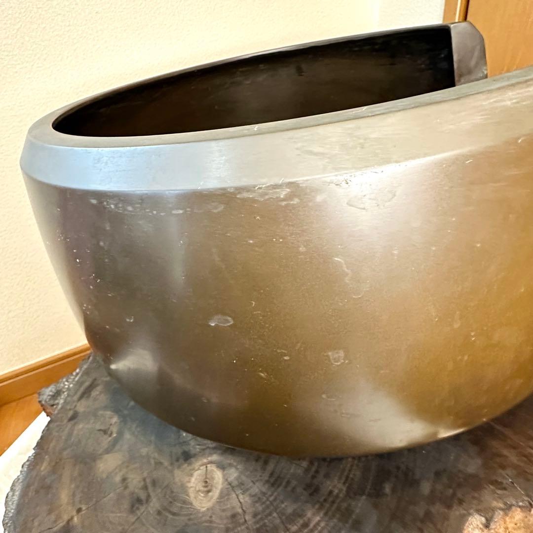 ♦︎未使用品♦︎茶道具　唐銅？面取り風炉　虫喰い 五徳　風炉