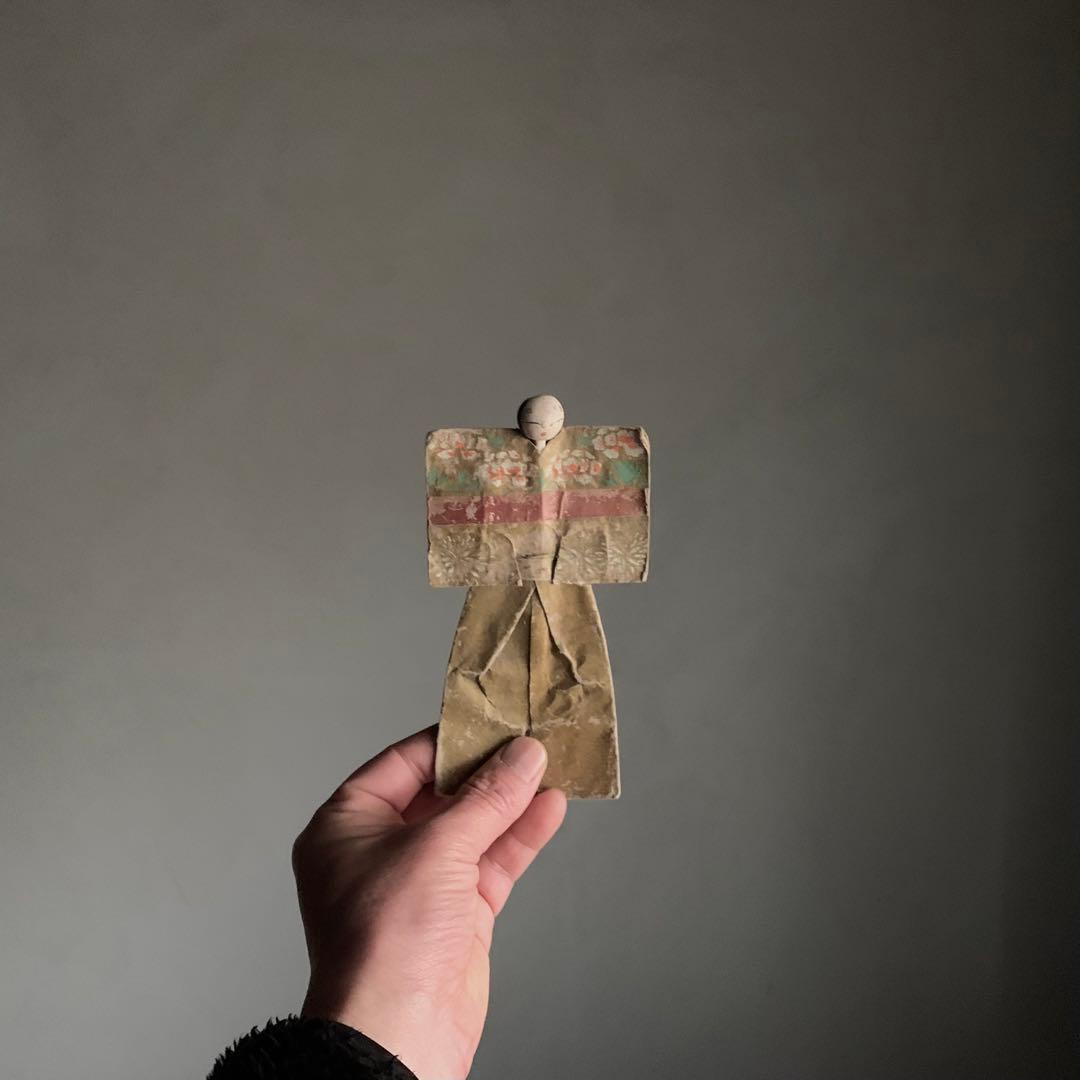 古い 紙雛 No.3 江戸時代 古美術 古道具 アンティーク 雛人形