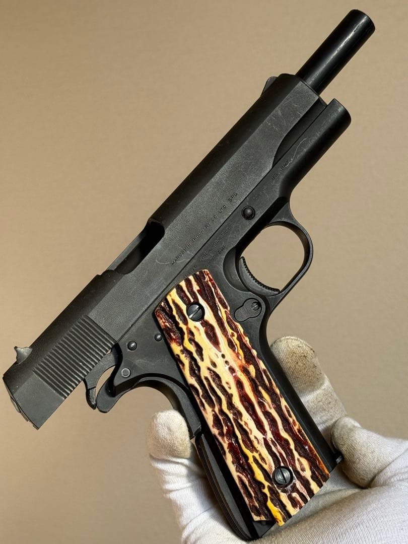マルシン コルト M1911A1 HW ガバメント 象牙風グリップ モデルガン