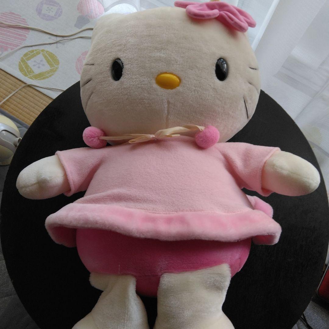 【希少・ビンテージ】ハローキティ ぬいぐるみ 特大 ピンク エンジェル （天使）