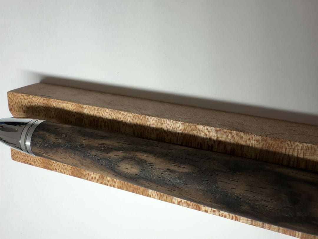 もも　工房楔　黒柿孔雀杢　トレチェーレ　ボールペン　筆記具