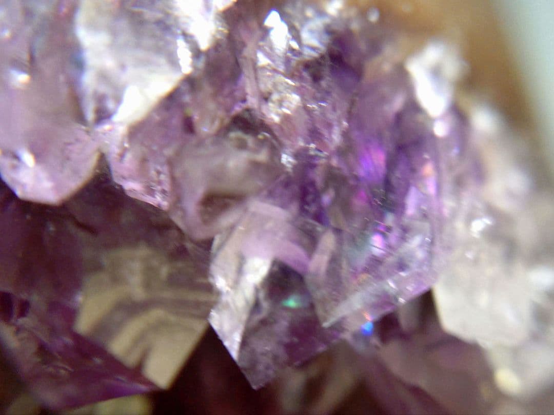 ☆希少☆縁起物☆高透明☆ウルグアイ産アメジストクラスター　瑪瑙共生　原石　⑩