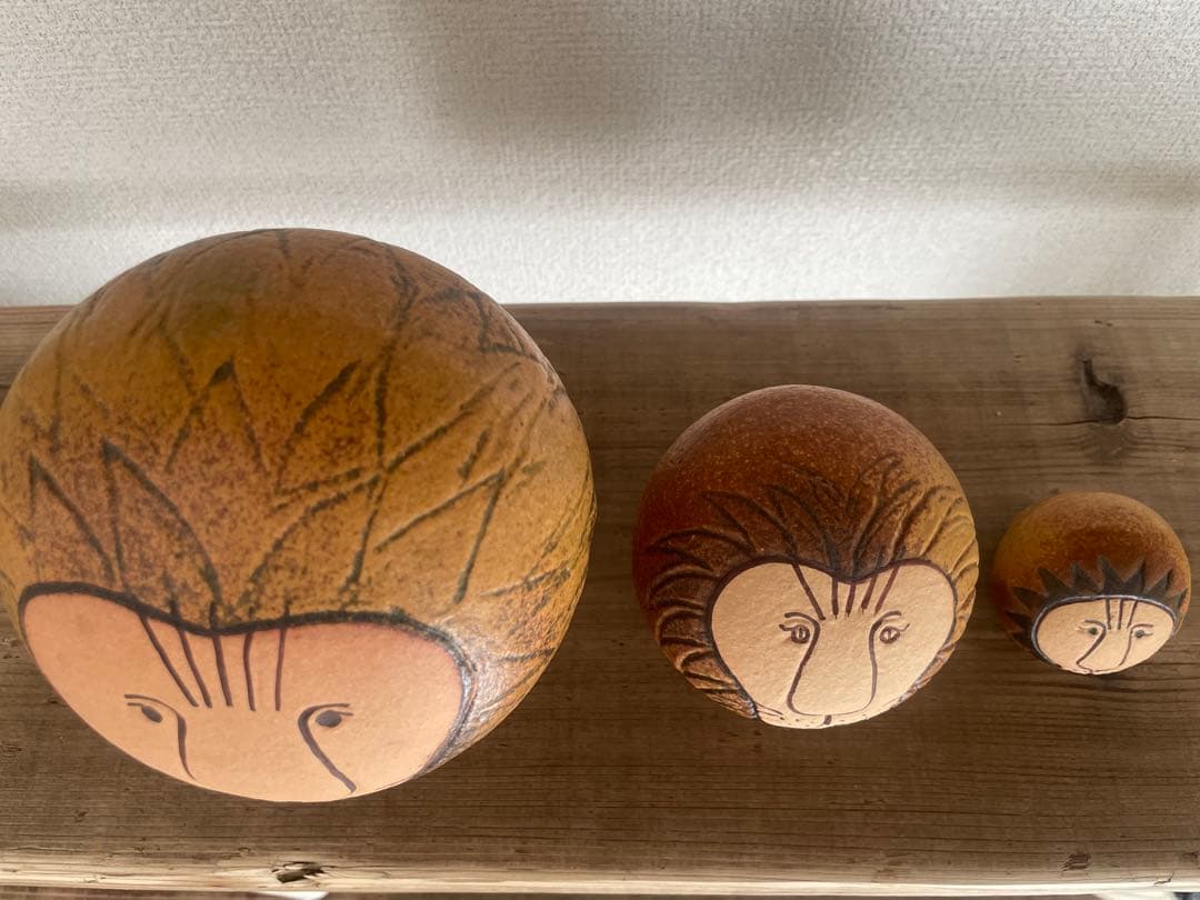 ◆リサラーソン　ライオン陶器　置物　3点セット◆北欧雑貨