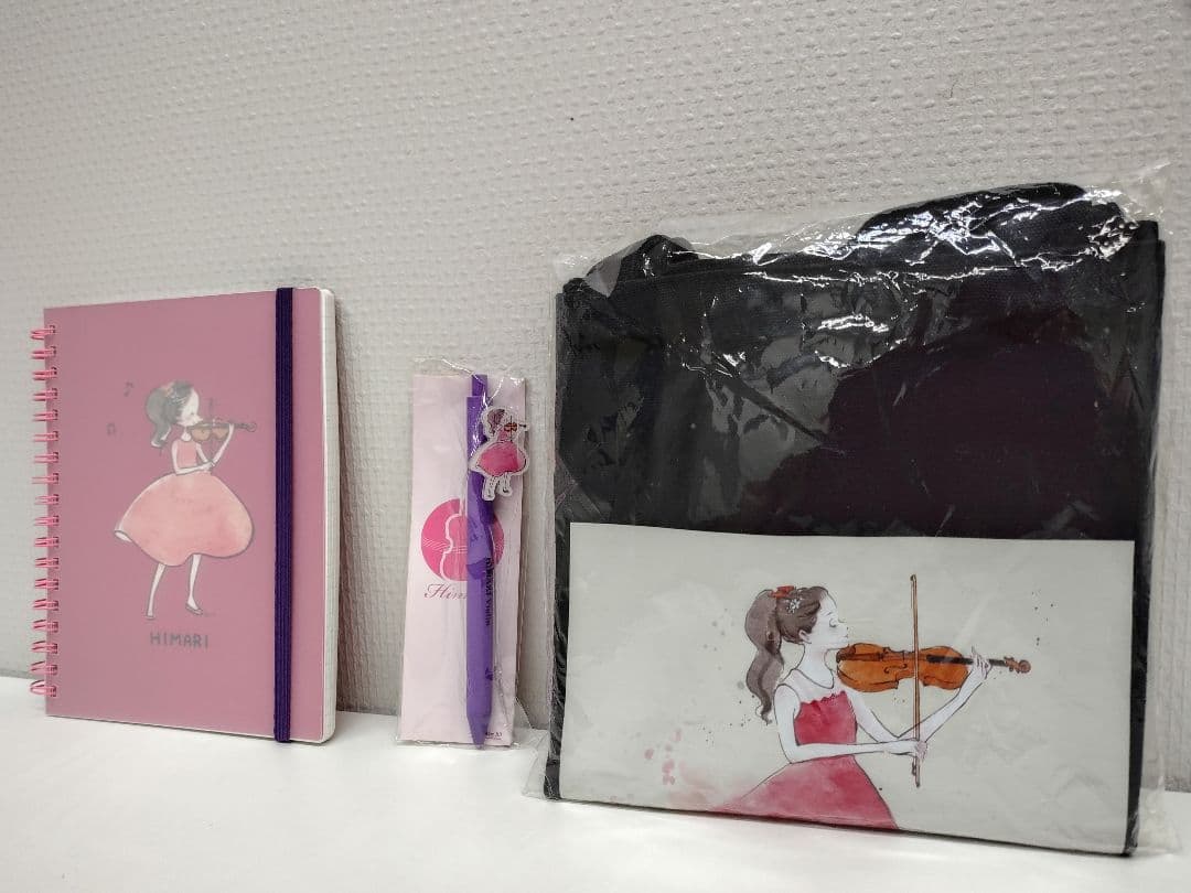 ヴァイオリン HIMARI グッズ 3点 トートバッグ 手帳 ボールペン