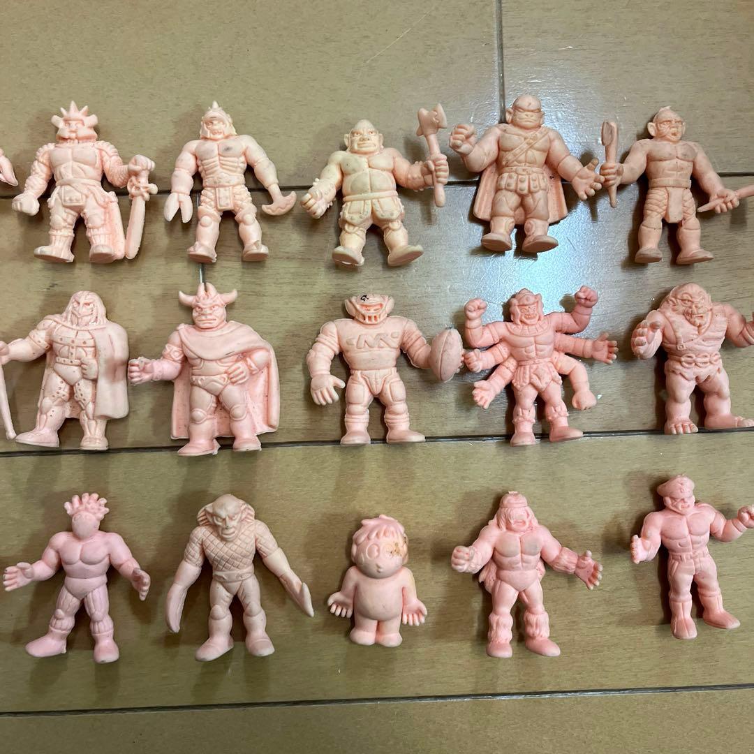 【希少レア】キン消し キン肉マン 宇宙野武士 消しゴム27体 肌色 当時物