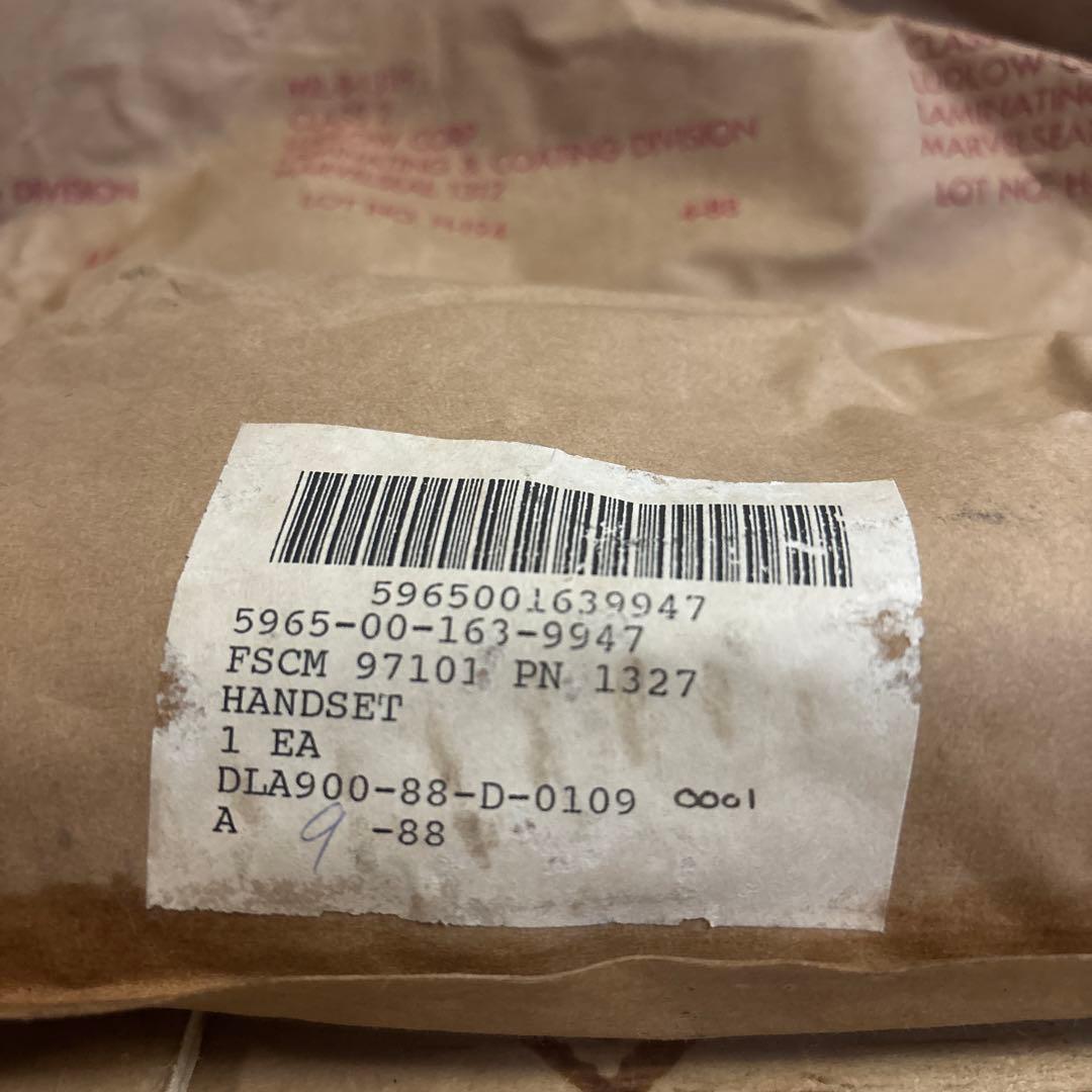 デッドストック　未開封　米軍実物　HANDSET H33/PT ハンドセット　②