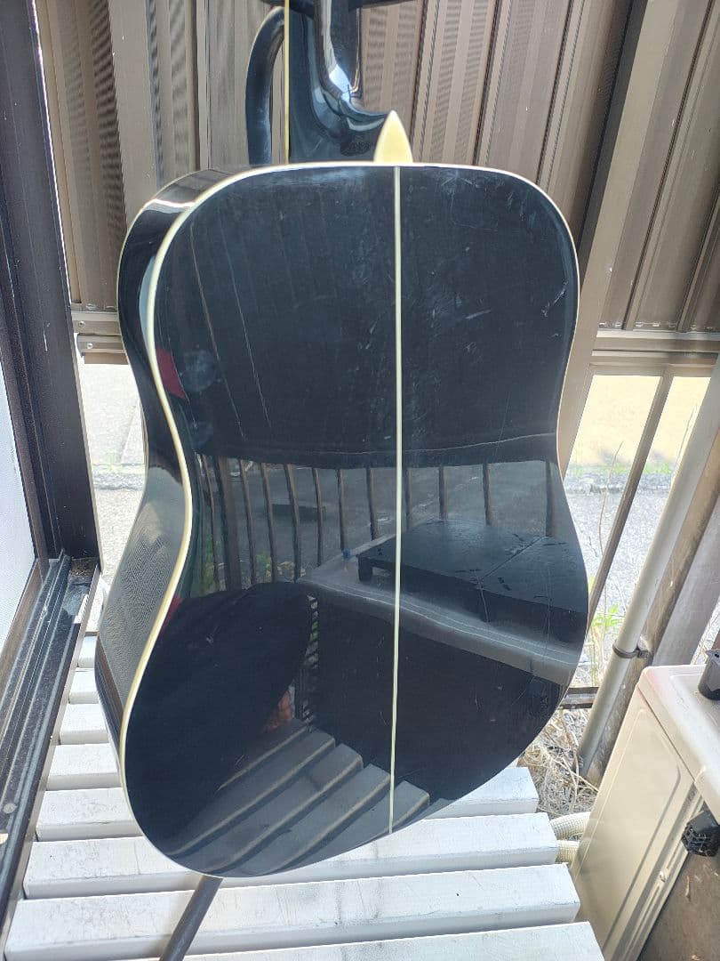 美品 ブラックハミングバード ピックアップ付エレアコ レリック加工