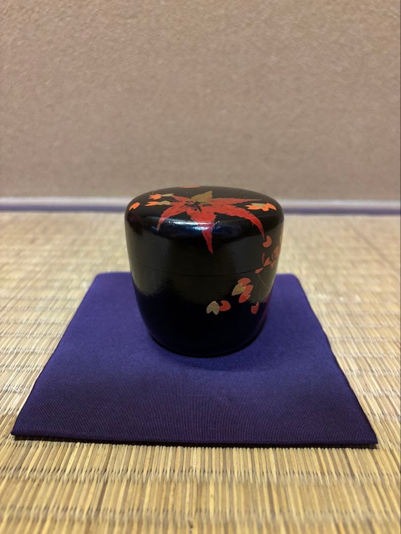 鈴木表朔　一閑塗　雲錦大棗　茶器　茶道具　棗　茶入