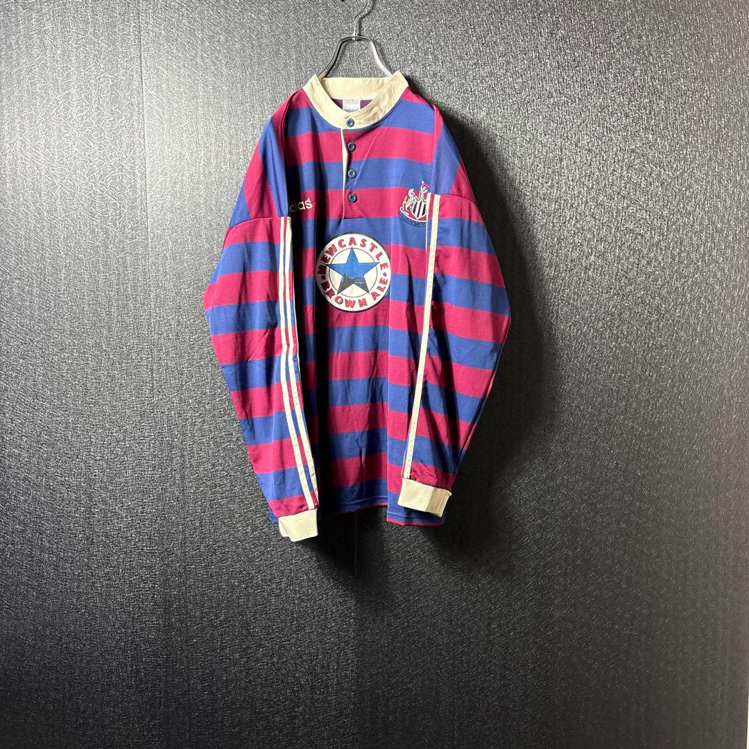 【★ニューカッスル】 古着 サッカー ゲームシャツ 長袖 XL 95年 アウェイ