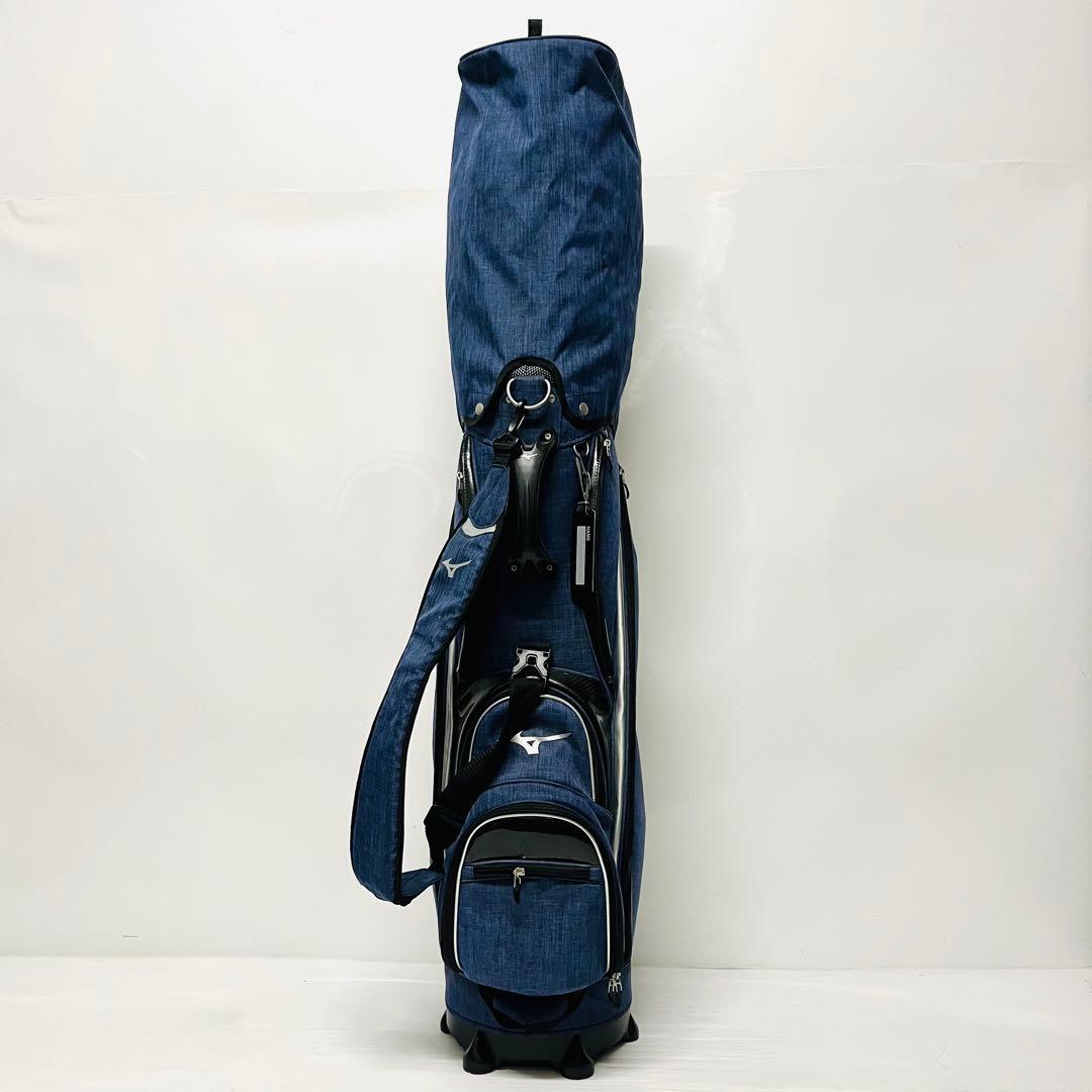 ミズノ　キャディバッグ　MIZUNO デニム　軽量　美品　ゴルフバッグ　ゴルフ