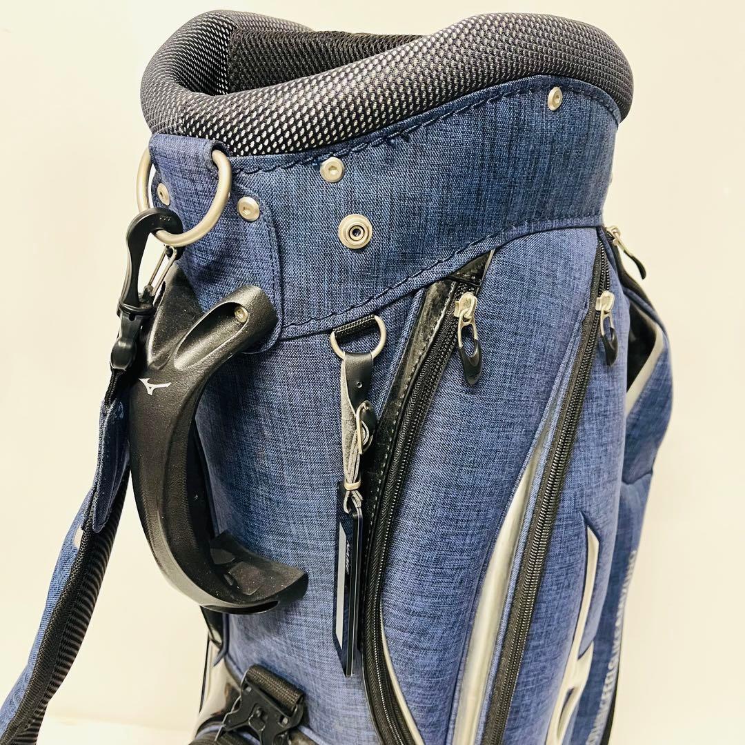 ミズノ　キャディバッグ　MIZUNO デニム　軽量　美品　ゴルフバッグ　ゴルフ