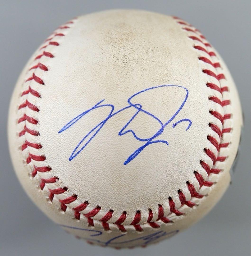 大谷翔平＆マイク・トラウト 2018年実使用 ダブル直筆サインボール
